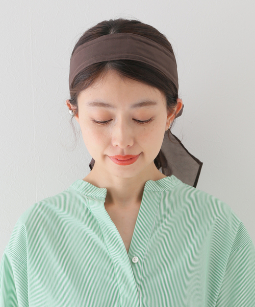 SLOBE IENA(スローブイエナ)の「【LE VERNIS/ル・ベルニ】 ヘアスカーフ(ヘアバンド・レディース・ブラック/ブラウン・FREE)」の11枚目の写真