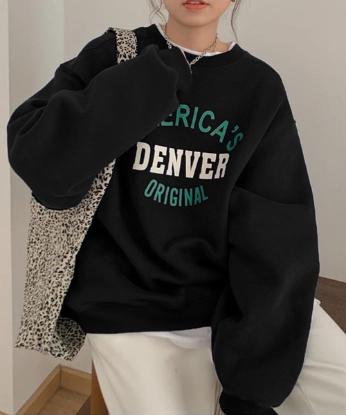 Ulysses(ユリシス)の「ロゴプリントトレーナー(スウェット・レディース・グレー/ブルー/ブラック・M/L)」の1枚目の写真