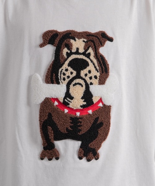 kutir（クティール）の「ブルドッグ刺繍ロンＴ（Tシャツ/カットソー・メンズ・ブラック/ホワイト/ダークブラウン・MEDIUM/LARGE）」の22枚目の写真
