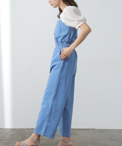 Honeys（ハニーズ）の「デニムオールインワン（つなぎ/オールインワン・レディース・インディゴブルー/ブルー/ブルー系その他・S/M/L）」の9枚目の写真