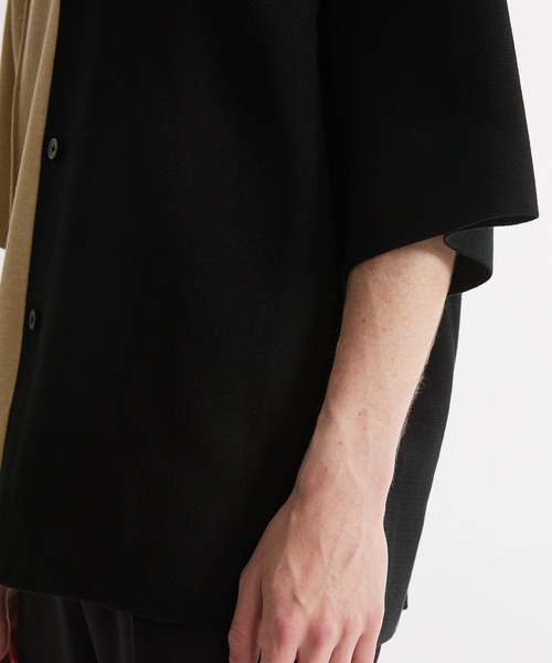 UNITED TOKYO(ユナイテッドトウキョウ)の「アシンメトリーニットシャツ(ポロシャツ・メンズ・ブラック/ネイビー/グリーン・FREE)」の6枚目の写真