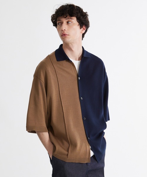 アシンメトリーニットシャツ（ポロシャツ）｜UNITED TOKYO