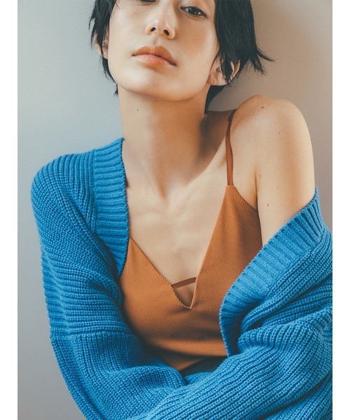 emmi(エミ)の「【emmi atelier】テレコブラカップキャミソール(キャミソール・レディース・ブラック/ブラウン/オフホワイト・FREE)」の3枚目の写真