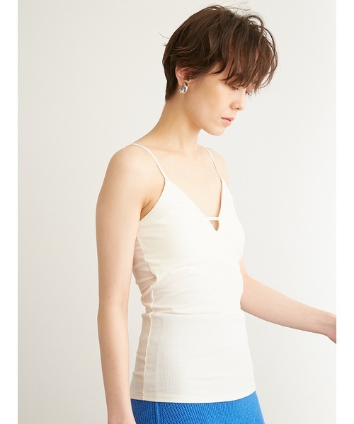 emmi(エミ)の「【emmi atelier】テレコブラカップキャミソール(キャミソール・レディース・ブラック/ブラウン/オフホワイト・FREE)」の8枚目の写真