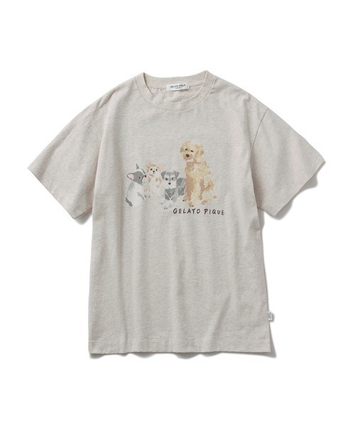 gelato pique（ジェラートピケ）の「【HOMME】DOGワンポイントTシャツ