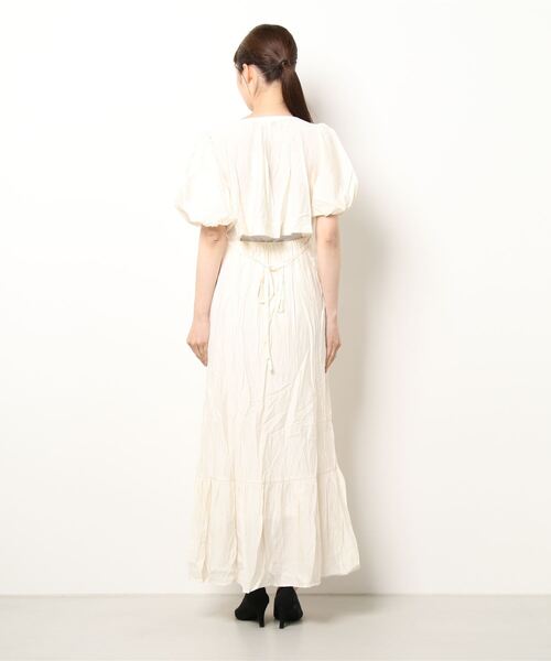 Heather(ヘザー)の「バックシャンカシュクールワンピース(半袖) 280087(ワンピース・レディース・アイボリー/ブラック/ブラウン/レッド系その他・FREE)」の6枚目の写真