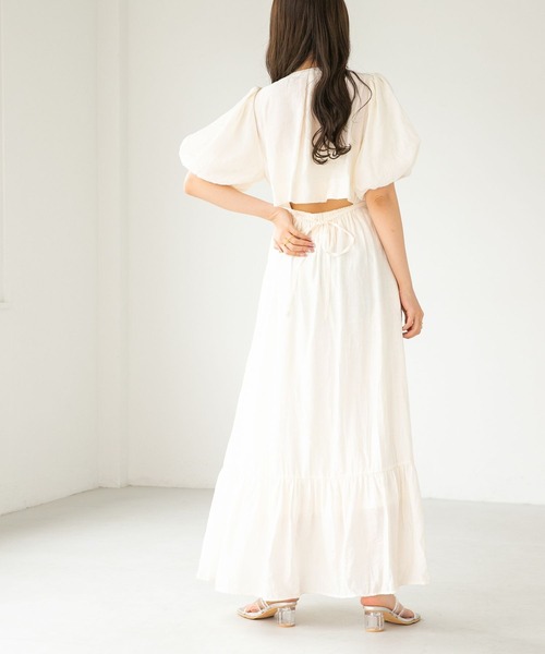 Heather(ヘザー)の「バックシャンカシュクールワンピース(半袖) 280087(ワンピース・レディース・アイボリー/ブラック/ブラウン/レッド系その他・FREE)」の11枚目の写真