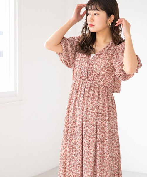 Heather(ヘザー)の「バックシャンカシュクールワンピース(半袖) 280087(ワンピース・レディース・アイボリー/ブラック/ブラウン/レッド系その他・FREE)」の16枚目の写真