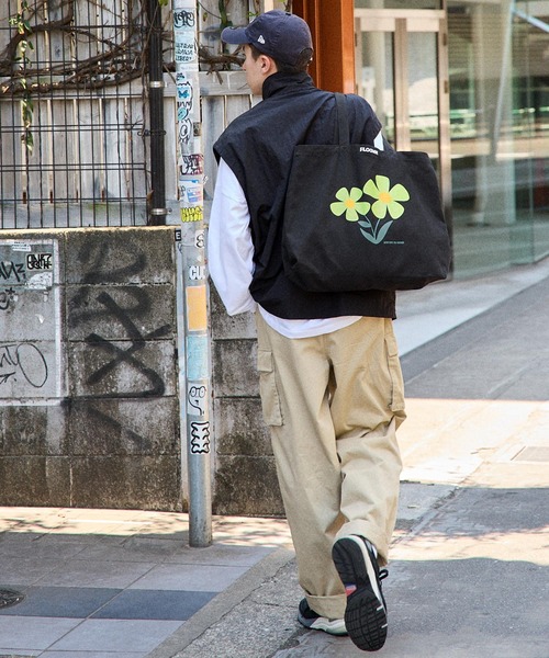 FLOOWM】フラワー ロゴ刺繍 キャンバストートバッグ MONO-MART