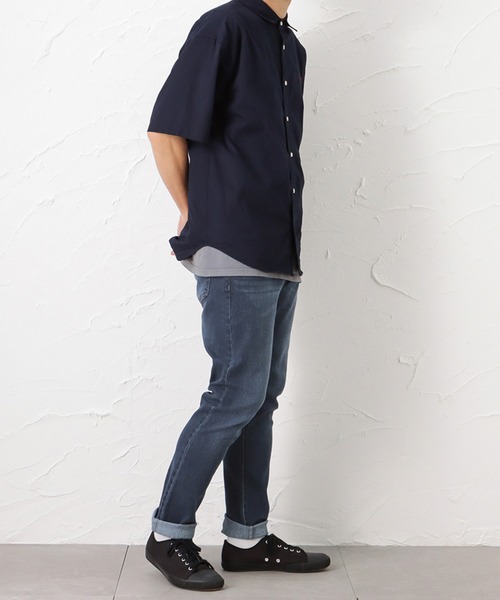 NAVY(ネイビー)の「NAVY JEANS COOL デニムストレートパンツ(デニムパンツ・メンズ・ライトインディゴブルー/ダークブルー・S/M/L/XL)」の4枚目の写真