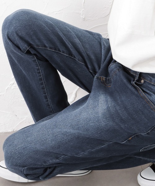 NAVY(ネイビー)の「NAVY JEANS COOL デニムストレートパンツ(デニムパンツ・メンズ・ライトインディゴブルー/ダークブルー・S/M/L/XL)」の16枚目の写真