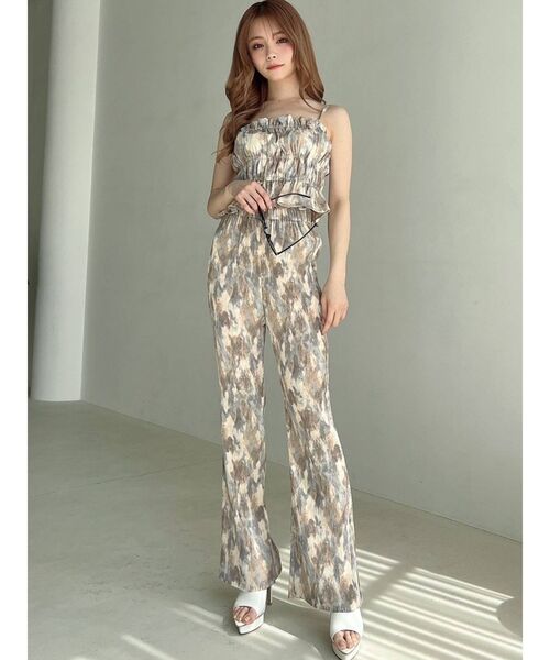 RESEXXY（リゼクシー）の「ニュアンスパターンプリーツパンツ【セットアップ着用可能】（その他パンツ・レディース・オレンジ/ブルー・FREE）」の6枚目の写真