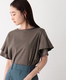 OPAQUE.CLIP | アイスクリアコットン ペタルスリーブカットソー(Tシャツ/カットソー)