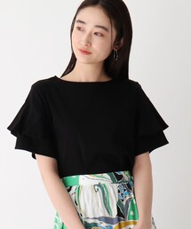 OPAQUE.CLIP | アイスクリアコットン ペタルスリーブカットソー(Tシャツ/カットソー)