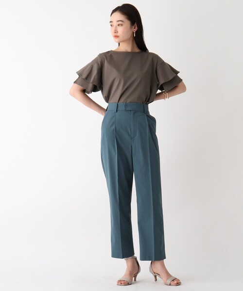 OPAQUE.CLIP（オペークドットクリップ）の「◆アイスクリアコットン ペタルスリーブカットソー【WEB限定サイズ】（Tシャツ/カットソー・レディース・ホワイト系/ブラック/マスタード/ブラウン系その他・36/38/40/42）」の16枚目の写真