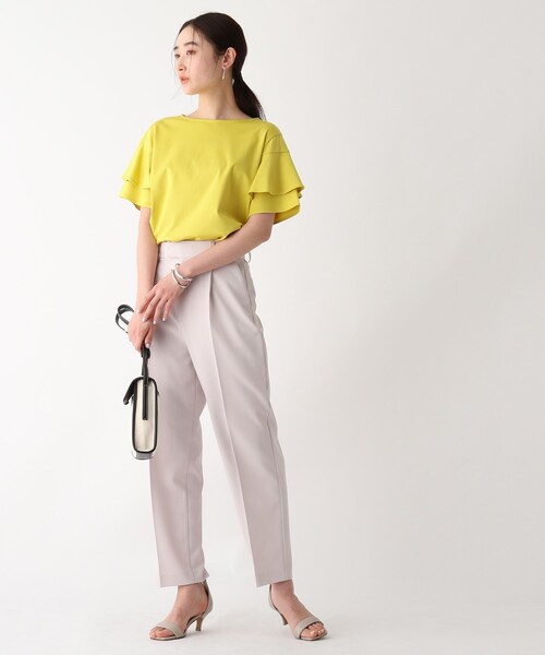 OPAQUE.CLIP（オペークドットクリップ）の「◆アイスクリアコットン ペタルスリーブカットソー【WEB限定サイズ】（Tシャツ/カットソー・レディース・ホワイト系/ブラック/マスタード/ブラウン系その他・36/38/40/42）」の18枚目の写真