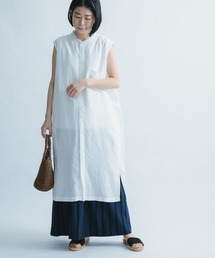 FORK&SPOON | FORK&SPOON　ノースリーブロングシャツ(シャツ/ブラウス)