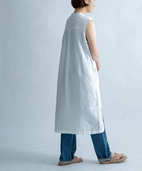 FORK&SPOON(フォークアンドスプーン)の「FORK&SPOON ノースリーブロングシャツ(シャツ/ブラウス・レディース・オフホワイト/ブラック/オレンジ・ONE)」の16枚目の写真