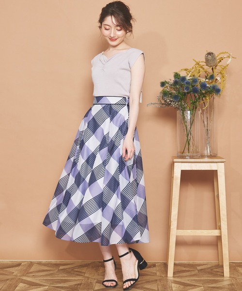 NOANOA スカート Sinono Womens Chiffon Retro Maxi Skirt Vintage Ankle-Length