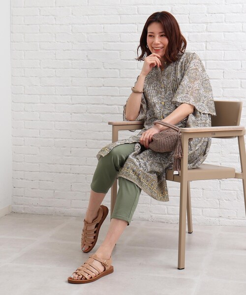 SHOO・LA・RUE（シューラルー）の「◆【INDIA】パネル柄ピンタックワンピース（ワンピース・レディース・ブルー系/イエロー系・02/03/04）」の3枚目の写真