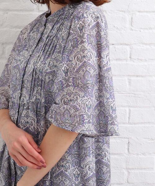 SHOO・LA・RUE（シューラルー）の「◆【INDIA】パネル柄ピンタックワンピース（ワンピース・レディース・ブルー系/イエロー系・02/03/04）」の8枚目の写真