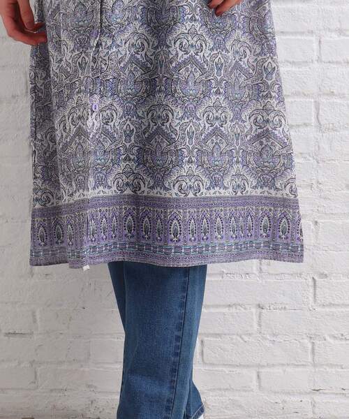 SHOO・LA・RUE（シューラルー）の「◆【INDIA】パネル柄ピンタックワンピース（ワンピース・レディース・ブルー系/イエロー系・02/03/04）」の9枚目の写真