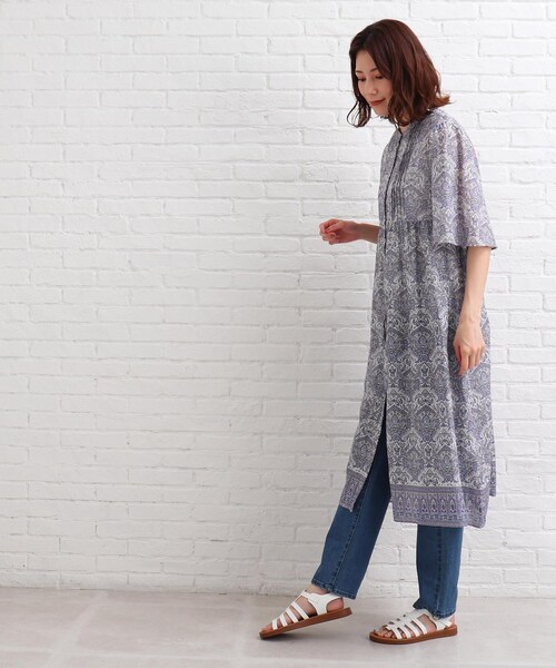 SHOO・LA・RUE（シューラルー）の「◆【INDIA】パネル柄ピンタックワンピース（ワンピース・レディース・ブルー系/イエロー系・02/03/04）」の17枚目の写真