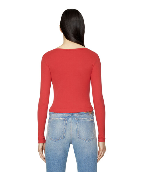 DIESEL(ディーゼル)の「レディース 長袖Tシャツトップス(Tシャツ/カットソー・レディース・ホワイト/レッド・SMALL/MEDIUM/LARGE/X-LARGE)」の14枚目の写真