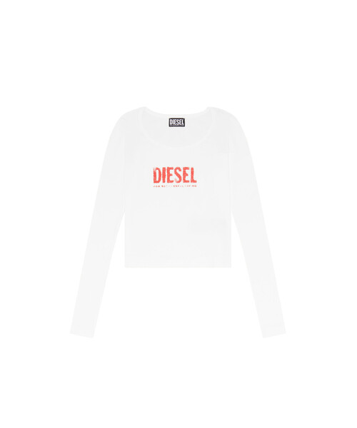 DIESEL(ディーゼル)の「レディース 長袖Tシャツトップス(Tシャツ/カットソー・レディース・ホワイト/レッド・SMALL/MEDIUM/LARGE/X-LARGE)」の19枚目の写真