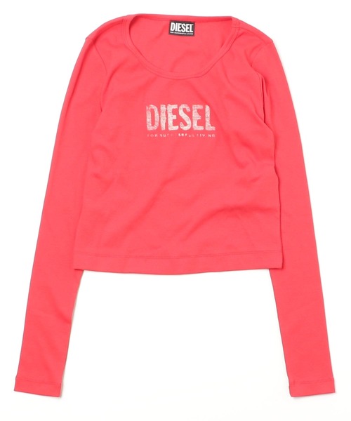 DIESEL(ディーゼル)の「レディース 長袖Tシャツトップス(Tシャツ/カットソー・レディース・ホワイト/レッド・SMALL/MEDIUM/LARGE/X-LARGE)」の4枚目の写真
