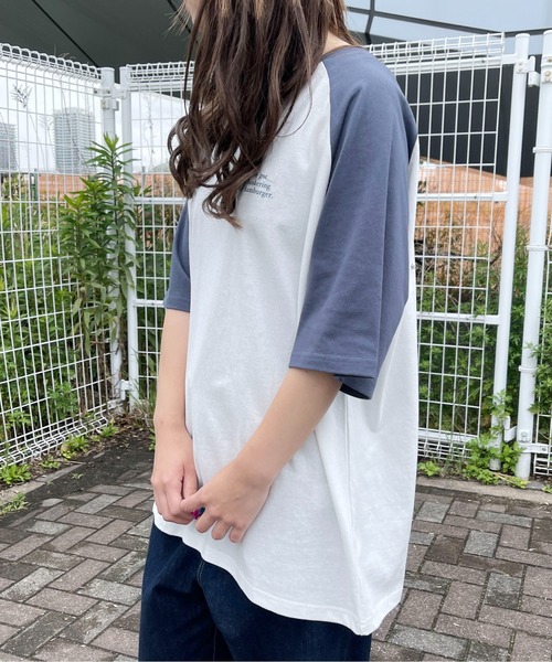 PairPair（ペアペア）の「ラグランバックプリントT(ユニセックス)（Tシャツ/カットソー・レディース・ブラック/ライトグリーン/ブルー系その他・MEDIUM/LARGE）」の17枚目の写真