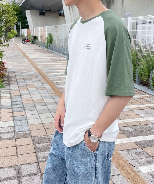 PairPair（ペアペア）の「ラグランバックプリントT(ユニセックス)（Tシャツ/カットソー・レディース・ブラック/ライトグリーン/ブルー系その他・MEDIUM/LARGE）」の11枚目の写真