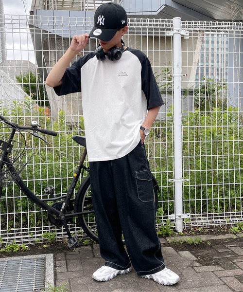 PairPair（ペアペア）の「ラグランバックプリントT(ユニセックス)（Tシャツ/カットソー・レディース・ブラック/ライトグリーン/ブルー系その他・MEDIUM/LARGE）」の6枚目の写真