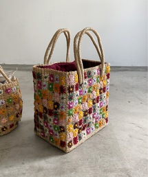COMMON WARE（コモンウェアー）の「KIS Design:Abaca multi flower embro L（かごバッグ・キッズ）」