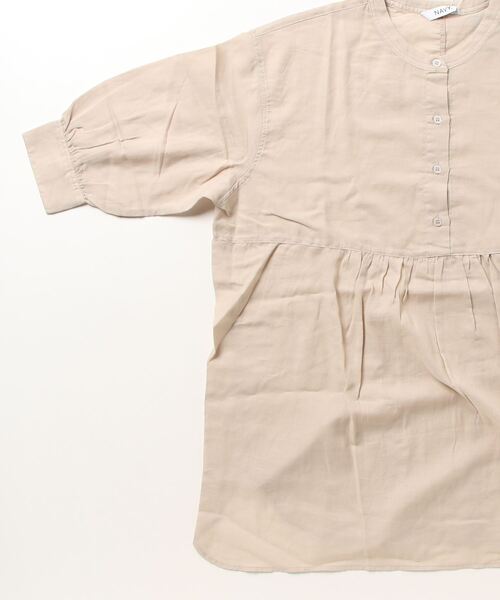 NAVY(ネイビー)の「エアフリーノーカラーチュニック ブラウスシャツ(シャツ/ブラウス・レディース・チャコール/ベージュ/オレンジ・フリー)」の20枚目の写真