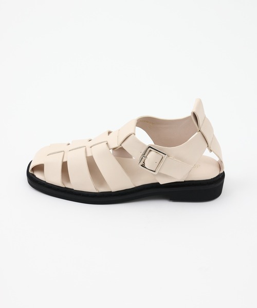 one after another NICE CLAUP(ワンアフターアナザーナイスクラップ)の「グルカサンダル(サンダル・レディース・アイボリー/ブラック・SMALL/MEDIUM/LARGE)」の7枚目の写真