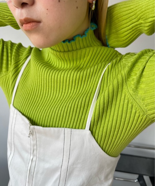 SANSeLF（サンセルフ）の「Se リブメロウトップス 【SANSeLF】sanw22a032 【ZOZOTOWN限定アイテム】（その他トップス・レディース・ブラック/ライトグリーン/アイボリー・FREE）」の20枚目の写真