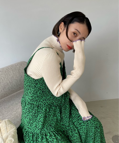 SANSeLF（サンセルフ）の「Se リブメロウトップス 【SANSeLF】sanw22a032 【ZOZOTOWN限定アイテム】（その他トップス・レディース・ブラック/ライトグリーン/アイボリー・FREE）」の19枚目の写真