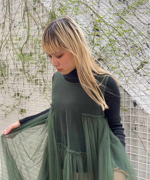 SANSeLF（サンセルフ）の「Se リブメロウトップス 【SANSeLF】sanw22a032 【ZOZOTOWN限定アイテム】（その他トップス・レディース・ブラック/ライトグリーン/アイボリー・FREE）」の21枚目の写真