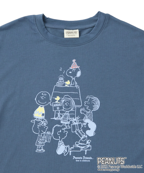 PEANUTS(ピーナッツ)の「【PEANUTS/ピーナッツ】スヌーピープリント総柄Tシャツ(ルームウェア/パジャマ)」 - WEAR