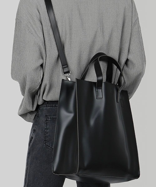 WESTBOY(ウエストボーイ)の「シンセティックレザーショルダートートバッグWO22BG02【WB ORIGINALS】(トートバッグ・メンズ・ブラック・FREE)」の16枚目の写真