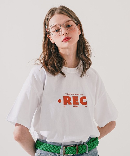 WV PROJECT（ダブリューブイプロジェクト）の「【WV PROJECT】Record Short-sleeve Tee（Tシャツ/カットソー・メンズ・ホワイト/ブラック/ネイビー/ピンク/グリーン・M/L）」の2枚目の写真