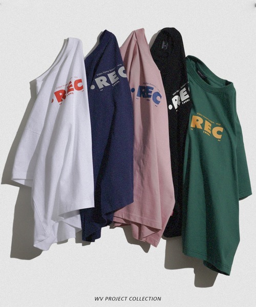 WV PROJECT（ダブリューブイプロジェクト）の「【WV PROJECT】Record Short-sleeve Tee（Tシャツ/カットソー・メンズ・ホワイト/ブラック/ネイビー/ピンク/グリーン・M/L）」の5枚目の写真