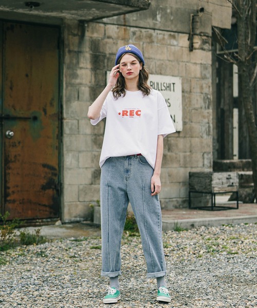 WV PROJECT（ダブリューブイプロジェクト）の「【WV PROJECT】Record Short-sleeve Tee（Tシャツ/カットソー・メンズ・ホワイト/ブラック/ネイビー/ピンク/グリーン・M/L）」の7枚目の写真