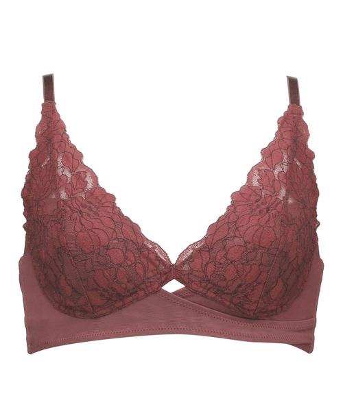 Chut！ INTIMATES（シュットインティメイツ）の「【ズレない！ノンワイヤー】クロスフィットブラ (C385)（ブラジャー・レディース・ワイン/ライトベージュ/ネイビー・B70/C70/D70/E65/E70/G75/D75/B75/E75/G70/D65/C65/F70/C75/F75）」の22枚目の写真