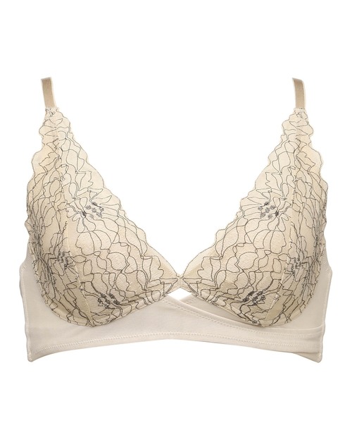 Chut！ INTIMATES（シュットインティメイツ）の「【ズレない！ノンワイヤー】クロスフィットブラ (C385)（ブラジャー・レディース・ワイン/ライトベージュ/ネイビー・B70/C70/D70/E65/E70/G75/D75/B75/E75/G70/D65/C65/F70/C75/F75）」の20枚目の写真