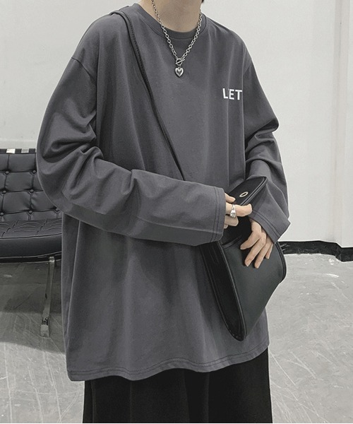 NEW GENTLEMAN(ニュージェントルマン)の「LFET ビッグロンT(Tシャツ/カットソー・メンズ・ホワイト/ブラック/グレー/オレンジ/ブルー/グリーン・M/L/XL)」の3枚目の写真