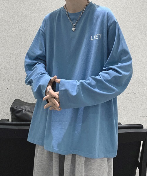 NEW GENTLEMAN(ニュージェントルマン)の「LFET ビッグロンT(Tシャツ/カットソー・メンズ・ホワイト/ブラック/グレー/オレンジ/ブルー/グリーン・M/L/XL)」の5枚目の写真
