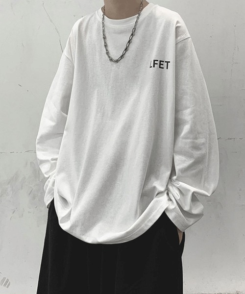 NEW GENTLEMAN(ニュージェントルマン)の「LFET ビッグロンT(Tシャツ/カットソー・メンズ・ホワイト/ブラック/グレー/オレンジ/ブルー/グリーン・M/L/XL)」の7枚目の写真