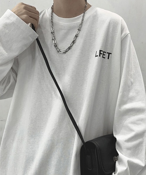 NEW GENTLEMAN(ニュージェントルマン)の「LFET ビッグロンT(Tシャツ/カットソー・メンズ・ホワイト/ブラック/グレー/オレンジ/ブルー/グリーン・M/L/XL)」の8枚目の写真